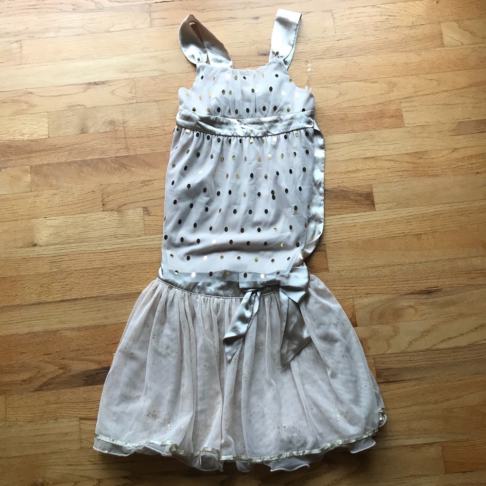 Justice gold sequin skirt/tank set